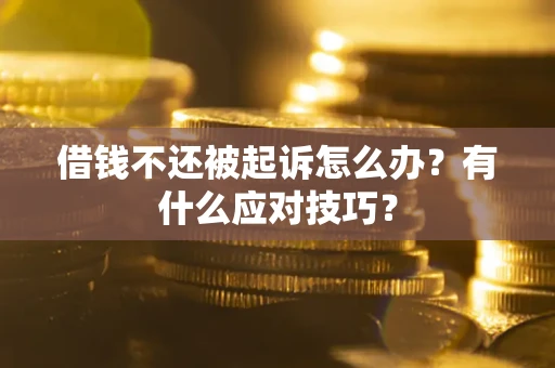 武汉借钱不还被起诉怎么办？有什么应对技巧？